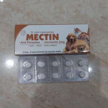 anti parasit mectin ivermectin 2mg isi 20tab untuk cat,dog dan all pet ECER 1 TABLET