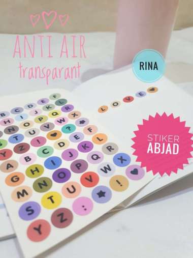 Stiker Abjad Alphabet Huruf Sticker Numeric Angka Label Nama Huruf B