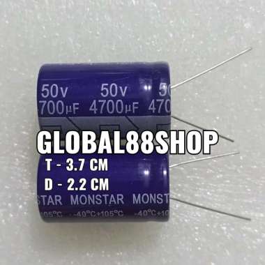 ELCO ECO EKO ELKO CAPASITOR 4700UF/50V 4700UF 50V 4700UF50V 4700/50V 4.700UF/50V MONSTAR