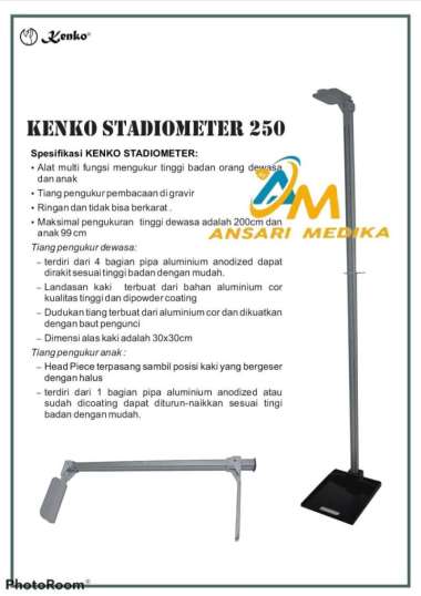 Stadiometer kenko alat ukur tinggi badan dewasa dan bayi