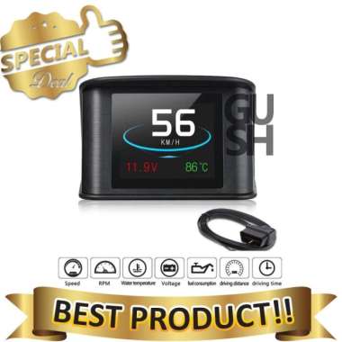 Display Hud Mobil Obd2 On-Board Computer Speedometer P10