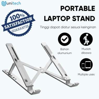 Portable Laptop Stand Bahan Aluminium Dudukan Laptop Model Lipat Stand
