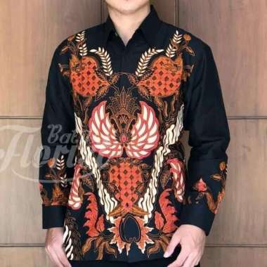 @KEMEJA BATIK PRIA SOLO TERBARU LENGAN PANJANG MOTIF KERTABUMI