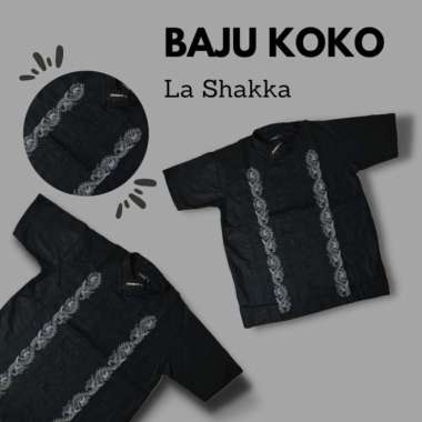 baju koko dewasa merk la shakka atau lashakka aneka warna dan motif lengan pendek ukuran dewasa Hita