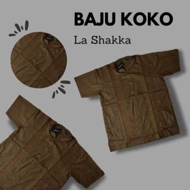 baju koko dewasa merk la shakka atau lashakka aneka warna dan motif lengan pendek ukuran dewasa Coke