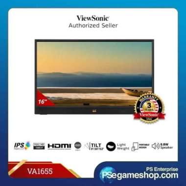 ViewSonic 15.6″ Portable Monitor | 1080p | USB-C | Mini HDMI [VA1655]
