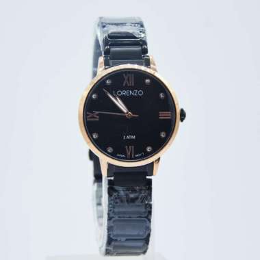 LORENZO 7105LBR - Jam Tangan Wanita Original - Black Rose