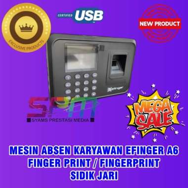 EFINGER MESIN ABSEN KARYAWAN A6 / FINGER PRINT / FINGERPRINT / SIDIK JARI