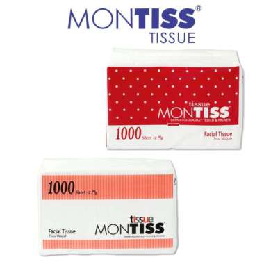 TISU TISUE MONTISS JUMBO PACK 1000S / Tisu wajah 1000's 2 ply / tisu montis isi 1000 sheet