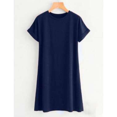 GABELLA DRESS / Dress Gabella / Dress Wanita / Dress Polos / BABYTERRI TEBAL Semua Ukuran Navy