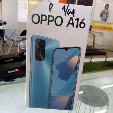 OPPO A16 RAM 4/64 GARANSI RESMI CRYSTAL BLACK