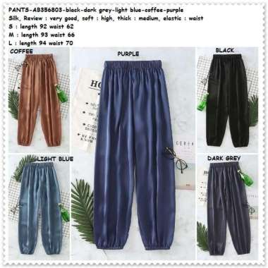 AB356803 Celana Panjang Sporty Jogger Joger Training Wanita Import