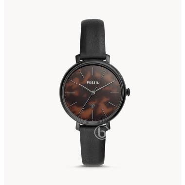 FOSSIL Jacqueline Three-Hand Black Leopard Original Jam Tangan Wanita BLACK BROWN
