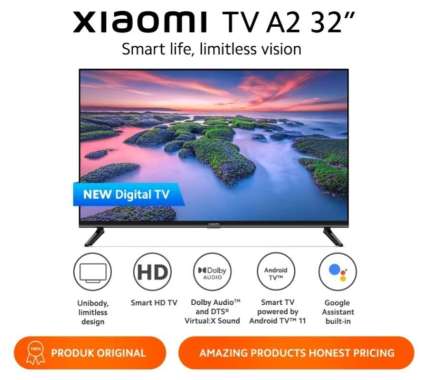 XIAOMI OFFICIAL Xiaomi TV A2 32 inch Smart HD Android TV