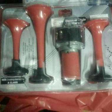 Klakson 3 corong ( terompet /trompet) TELOLET. model Dinamo 12V