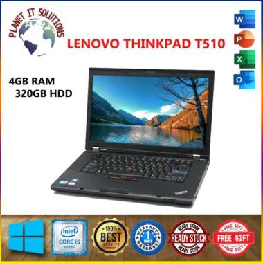 LAPTOP LENOVO THINKPAD T510 INTEL CORE i5-M 520 4GB RAM - 320GB HDD MURAH BANGET