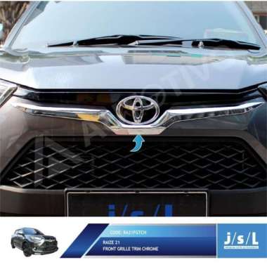 Front Grille Trim Toyota Raize 2021 Lis List Grill Depan Chrome Silver