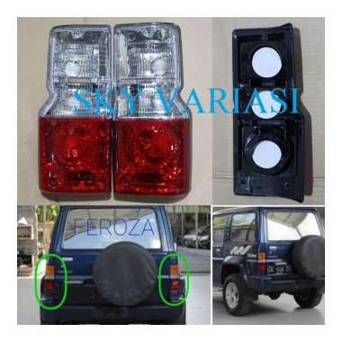 Lampu Stop Feroza Kristal Red White