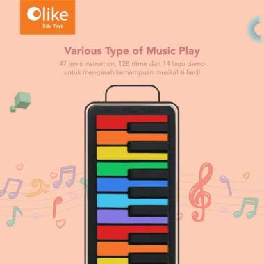 Mainan Anak Hand Roll Piano Portable Olike