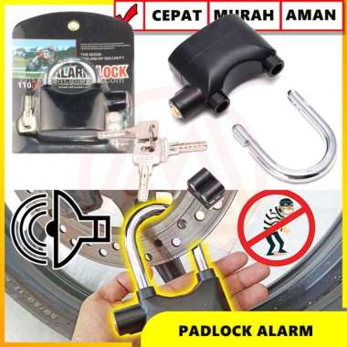 PADLOCK KUNCI GEMBOK CAKRAM BAN MOTOR PADLOCK ALARM GETAR RING PANJANG