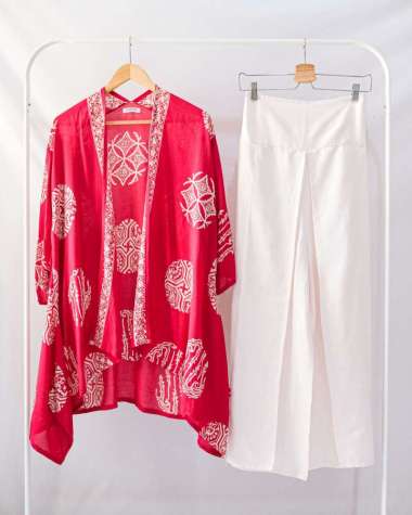 ONE SET BATIK WANITA OUTER+KULOT OUTER BATIK KULOT BATIK WANITA