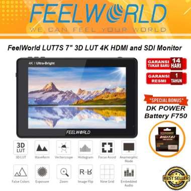 FeelWorld LUT7S 7" 3D LUT 4K HDMI and SDI Monitor LCD 7S