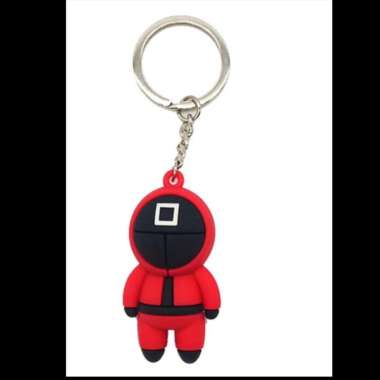 Gantungan Kunci Lucu / Gantungan Kunci Mini Character Squid Game Berbahan Karet -Squid Game Key Chai