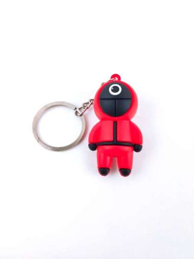 Gantungan Kunci Lucu / Gantungan Kunci Mini Character Squid Game Berbahan Karet -Squid Game Key Chai