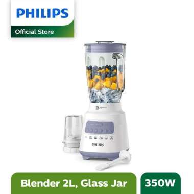 BLENDER PHILIPS HR 2222 - HR2222 KACA biru