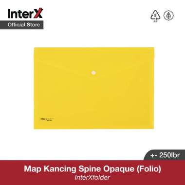 InterX Map Kancing Spine Opaq Biru