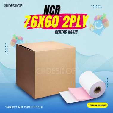 NCR 2 PLY 75 x 60 MM KERTAS STRUK KASIR THERMAL CETAK PRINTER DOT MATRIX