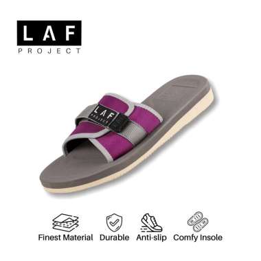 Sandal Slide Slip On Selop Casual Flip Flop Original Lilo Purple LAF Project 38