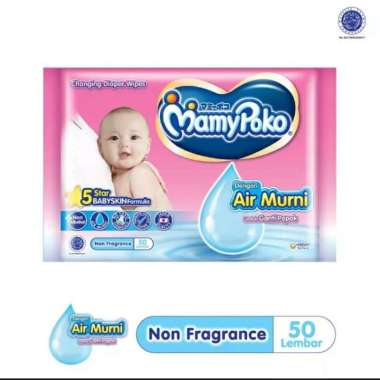Tissue Basah/Tissue Basah Mamypoko/Mamypoko Baby Wipes Non Alcohol - Non Perfumed - 50 Lbr