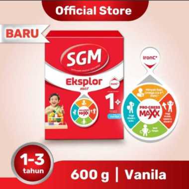 Promo Harga SGM Eksplor 1+ Susu Pertumbuhan Vanila 600 gr - Blibli