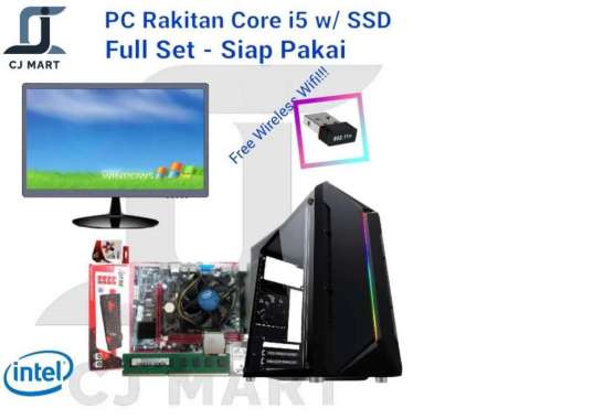 Megatech -PC Rakitan Core i5 w/ SSD FULL SET / PC KERJA /KASIR / GARANSI 1 THN - SSD240GB+SAMS19 SSD