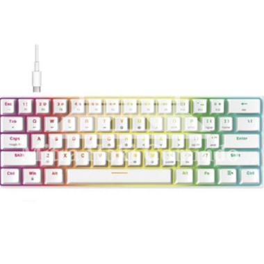 Keyboard Gaming Fantech MK857 MAXFIT61 60% Keyboard Mechanical White