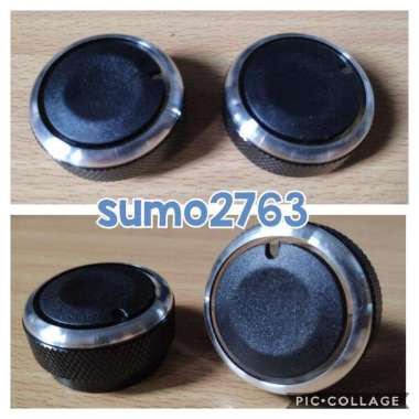 Sepasang Knob Knob Putaran Tombol Ac Model Elegant Avanza Xenia Lama - Hitam