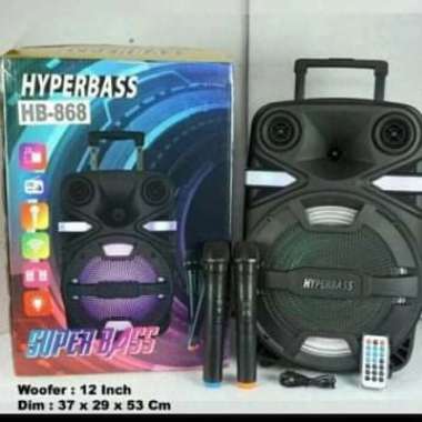 Speaker portable hyper bass HB868 speaker meeting wireless 12inch