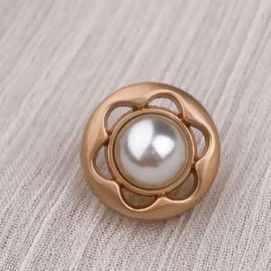 Kancing Baju Kecil Gold Silver Mutiara Unik Mewah Kancing Gamis - Cali Gold
