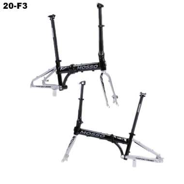 FRAME SEPEDA LIPAT MOSSO F3 20 INCH ALLOY HITAM MERAH