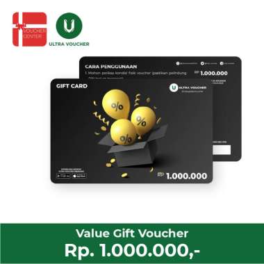 New (UVGC No Pin) Ultra Voucher Gift Card Rp. 1.000.000