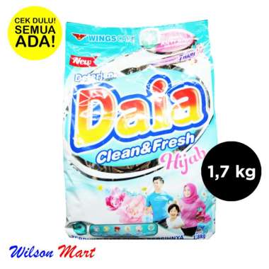 Promo Harga Daia Deterjen Bubuk Clean & Fresh Hijab 1700 gr - Blibli