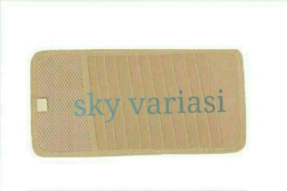 tempat kaset / cd visor mobil CREAM