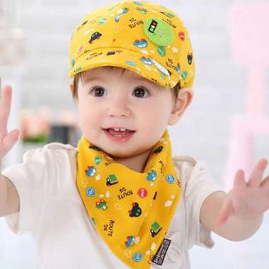 Topi kupluk anak ROCKY - topi anak2 beanie cap topi kupluk One Size YELLOW
