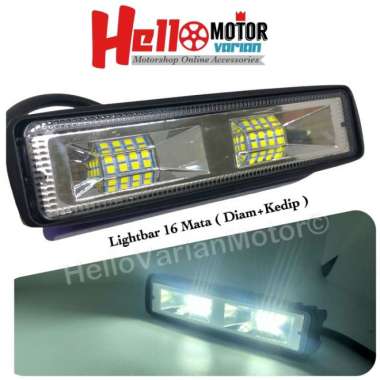 Lampu Tembak Light Bar LED 16 Mata Flash