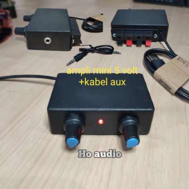 Power amplifier mini 5 volt stereo 2 chanel ampli rakitan TERBAIK Multicolor