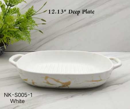 Deep Plate 12.13" NK-S005 NK-S005-1 WHITE