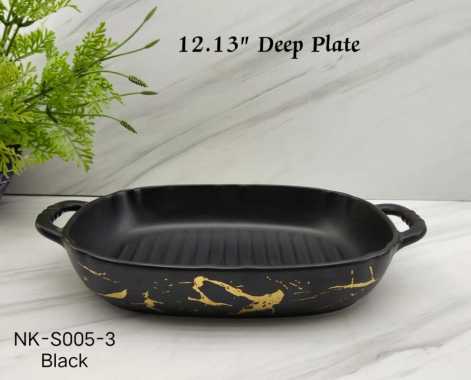 Deep Plate 12.13" NK-S005 NK-S005-3 BLACK