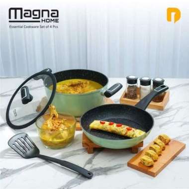 Panci Set Warna Hijau Magna Home Essential Set of 4 Pcs