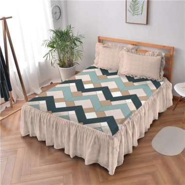 Sprei Rumbai 160 Queen Kintakun Dluxe Kirana Minimalis Edition Microfiber B2 39 cm (5in1) Amerta